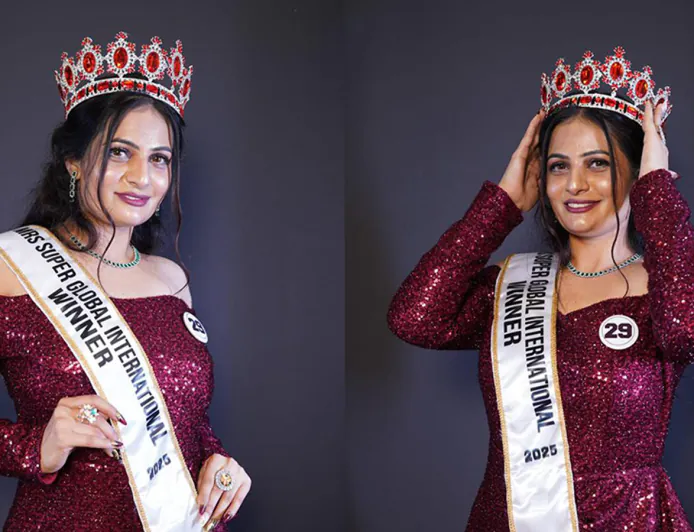 Sonia Choudhary Clinches Mrs. Super Global International Crown