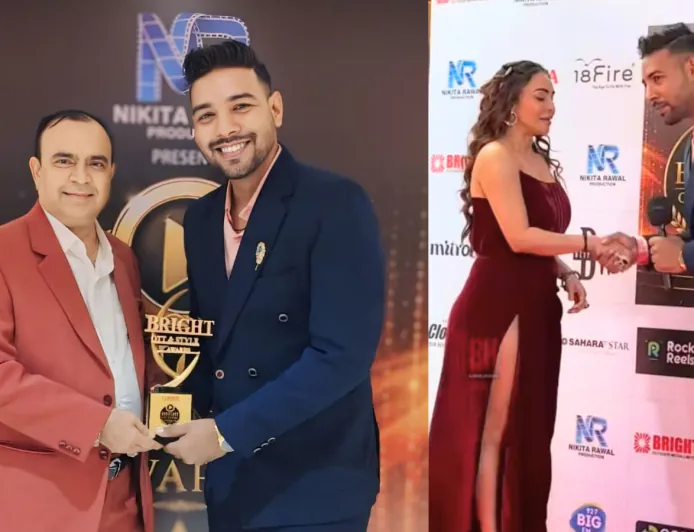 Meet Harshit Dhingaun ! The Viral Red-Carpet Host Seen After Nikita Rawal’s Oops Moment Wins “Best Emerging Bollywood Host” at Bright OTT & Style Awards 2026